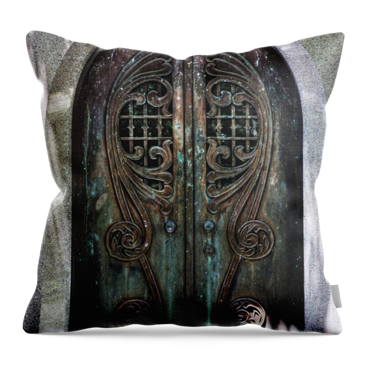 Architecture Arts Throw Pillow featuring the photograph Entry to Empyrean by Kandy Hurley