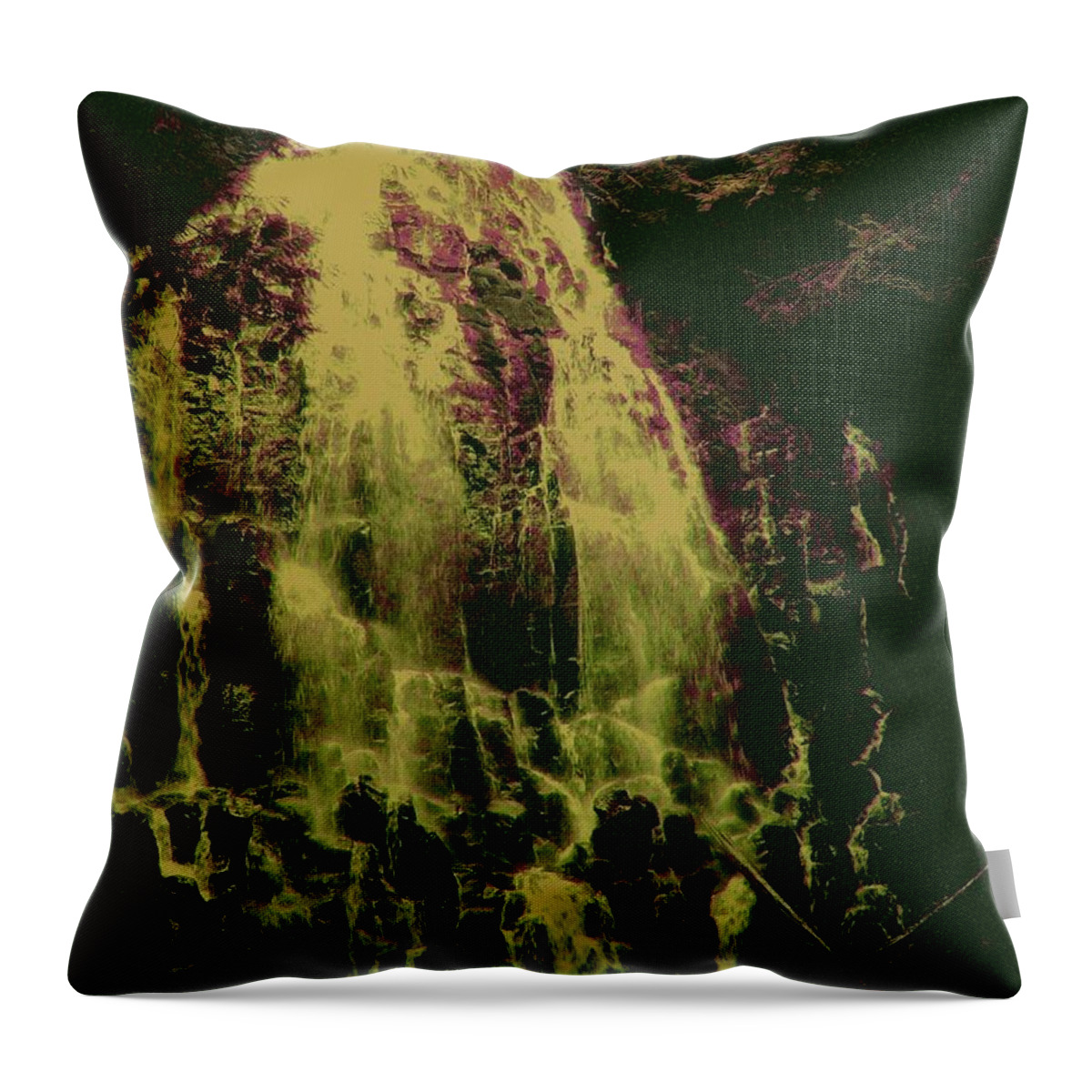 Ramona Falls Throw Pillow featuring the photograph Ethereal Flow by Laureen Murtha Menzl