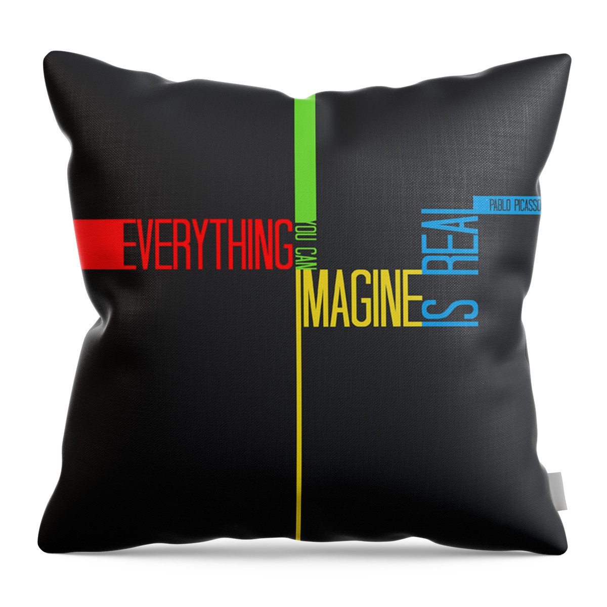  Throw Pillow featuring the digital art Everything you Imagine Poster by Naxart Studio