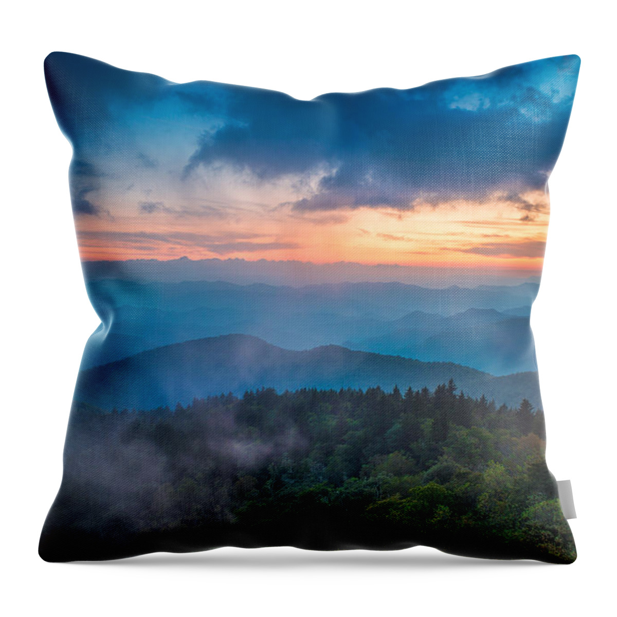 Asheville Throw Pillow featuring the photograph Exhale by Joye Ardyn Durham