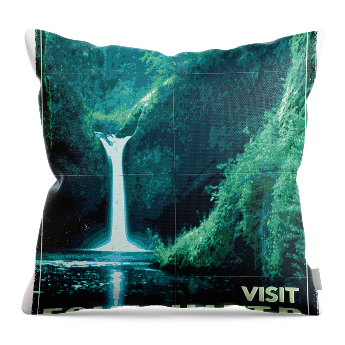 Space Throw Pillow featuring the digital art Exoplanet 04 Travel Poster Fomalhaut b by Chungkong Art