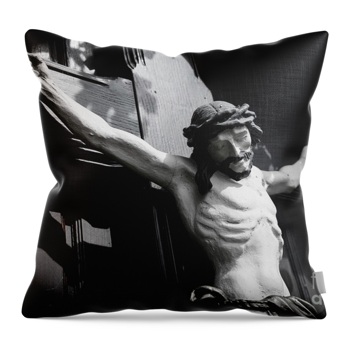 Christ Throw Pillow featuring the photograph Faith2 by Hannes Cmarits