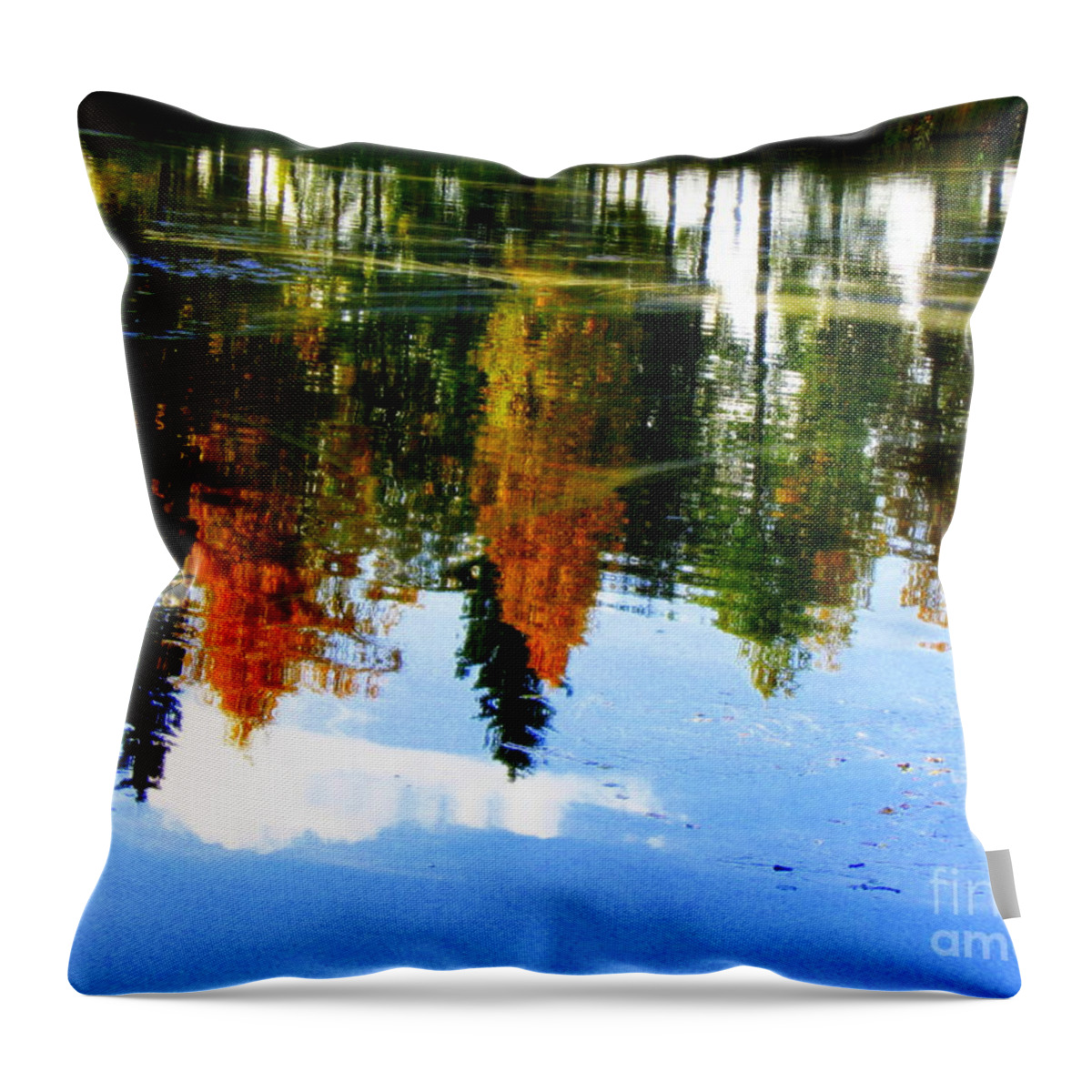 Autumn Canvas Prints Throw Pillow featuring the photograph Fall colors by Pauli Hyvonen