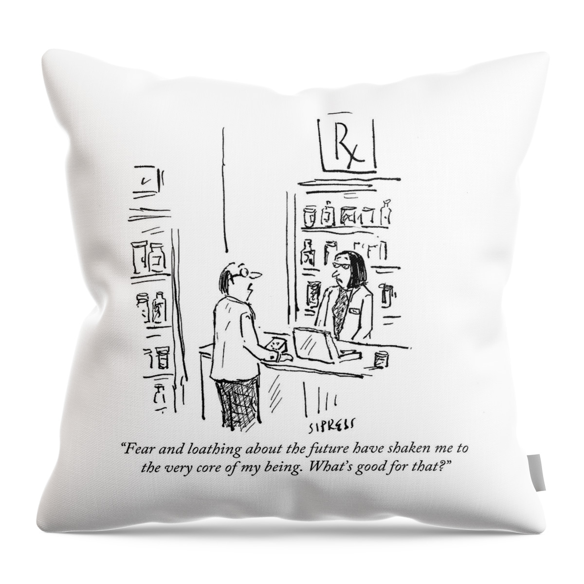 Fear And Loathing About The Future Throw Pillow