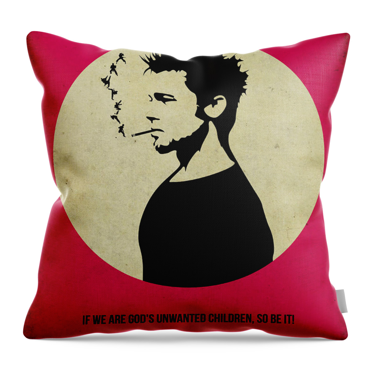  Throw Pillow featuring the painting Fight Club Poster by Naxart Studio
