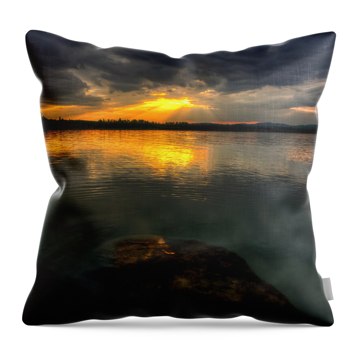 Bay Throw Pillow featuring the photograph Fingers of God by Jakub Sisak