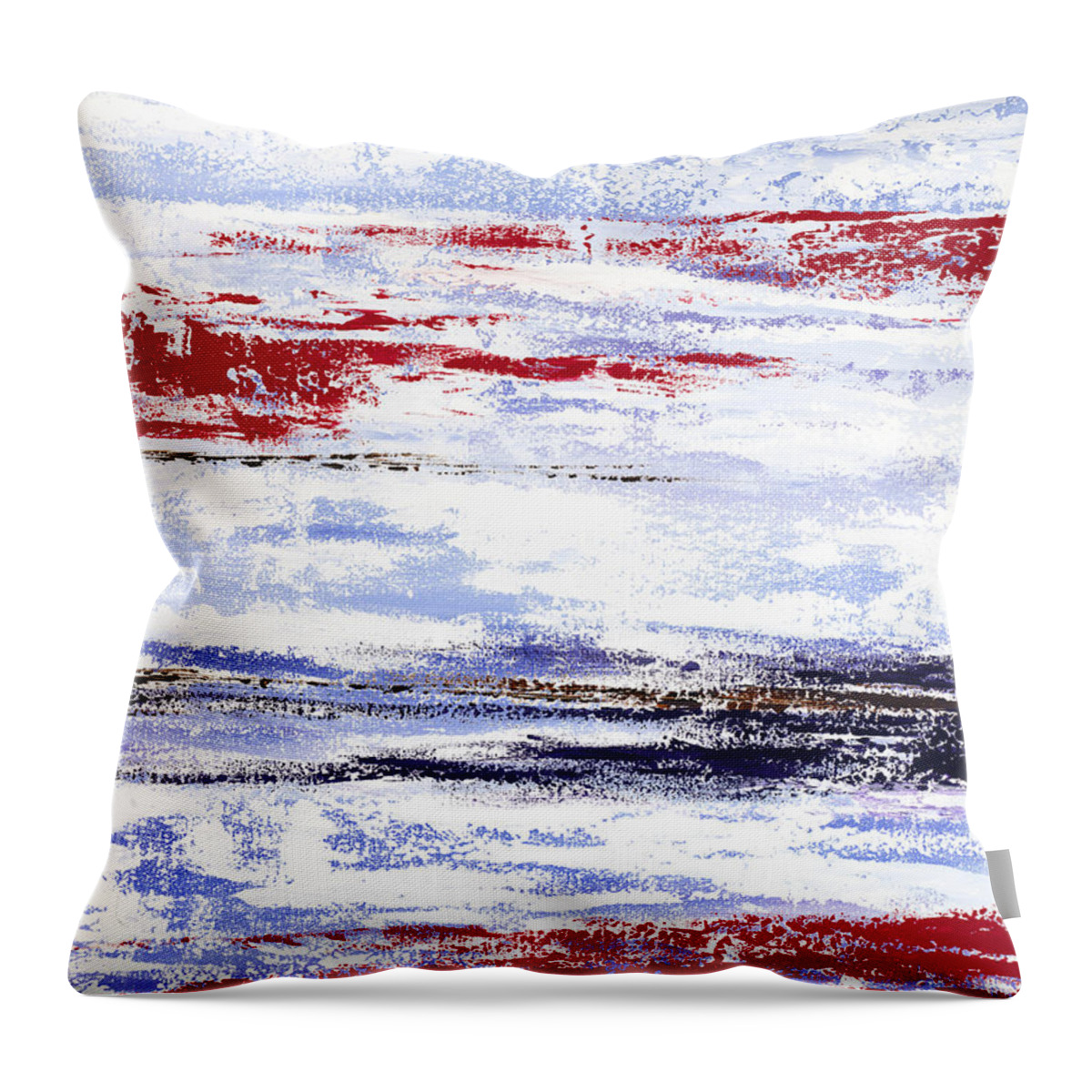 Abstract Throw Pillow featuring the painting I C Red by Tamara Nelson
