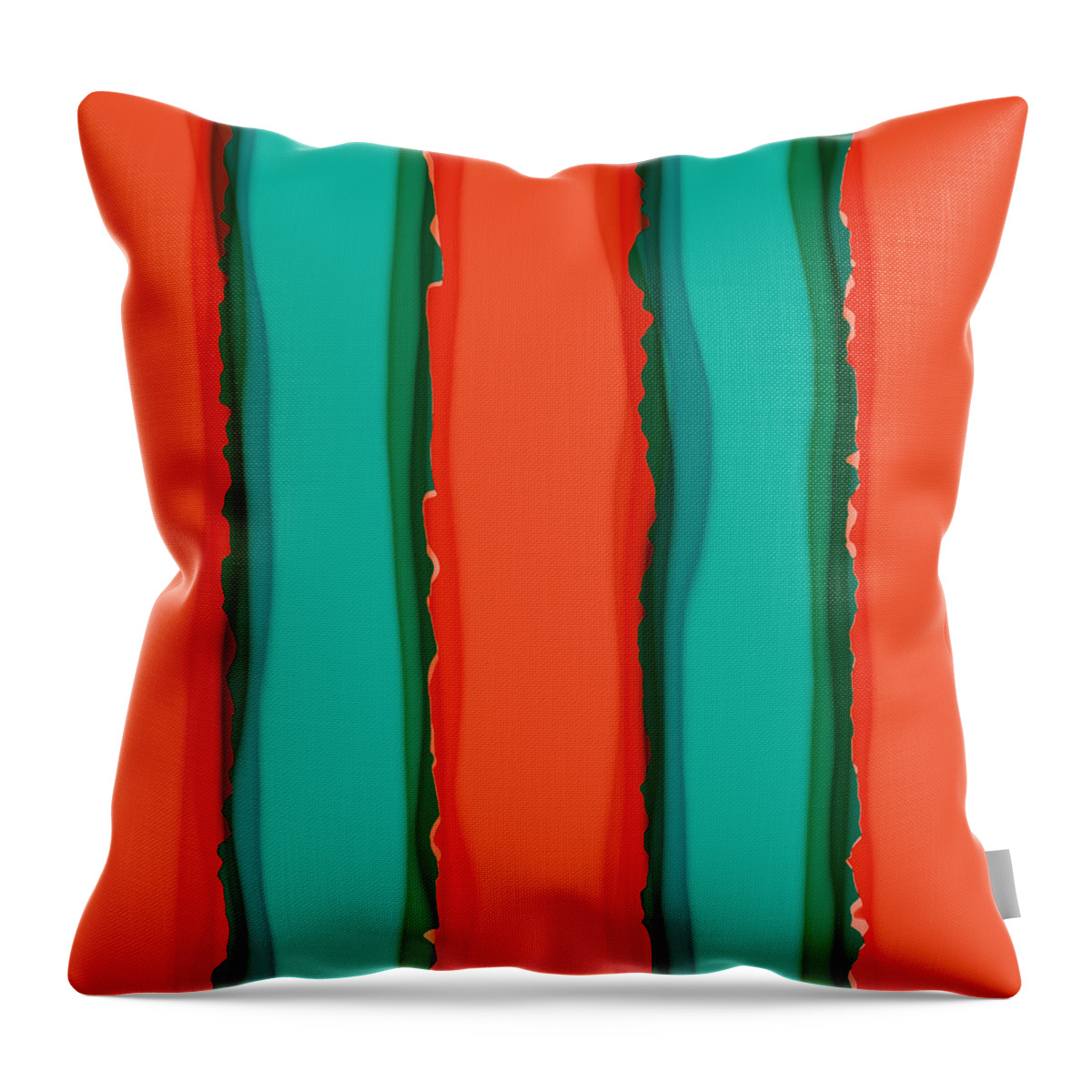 Digital Painting Throw Pillow featuring the painting Fire and Rain by Bonnie Bruno