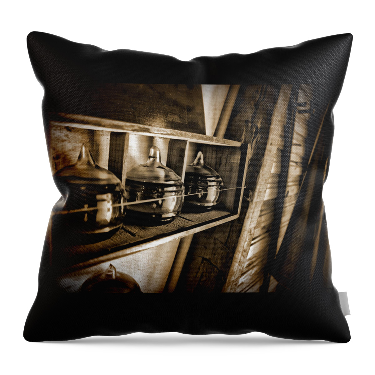 Fireman Throw Pillow featuring the photograph Fire Extinguisher by Richard Gehlbach