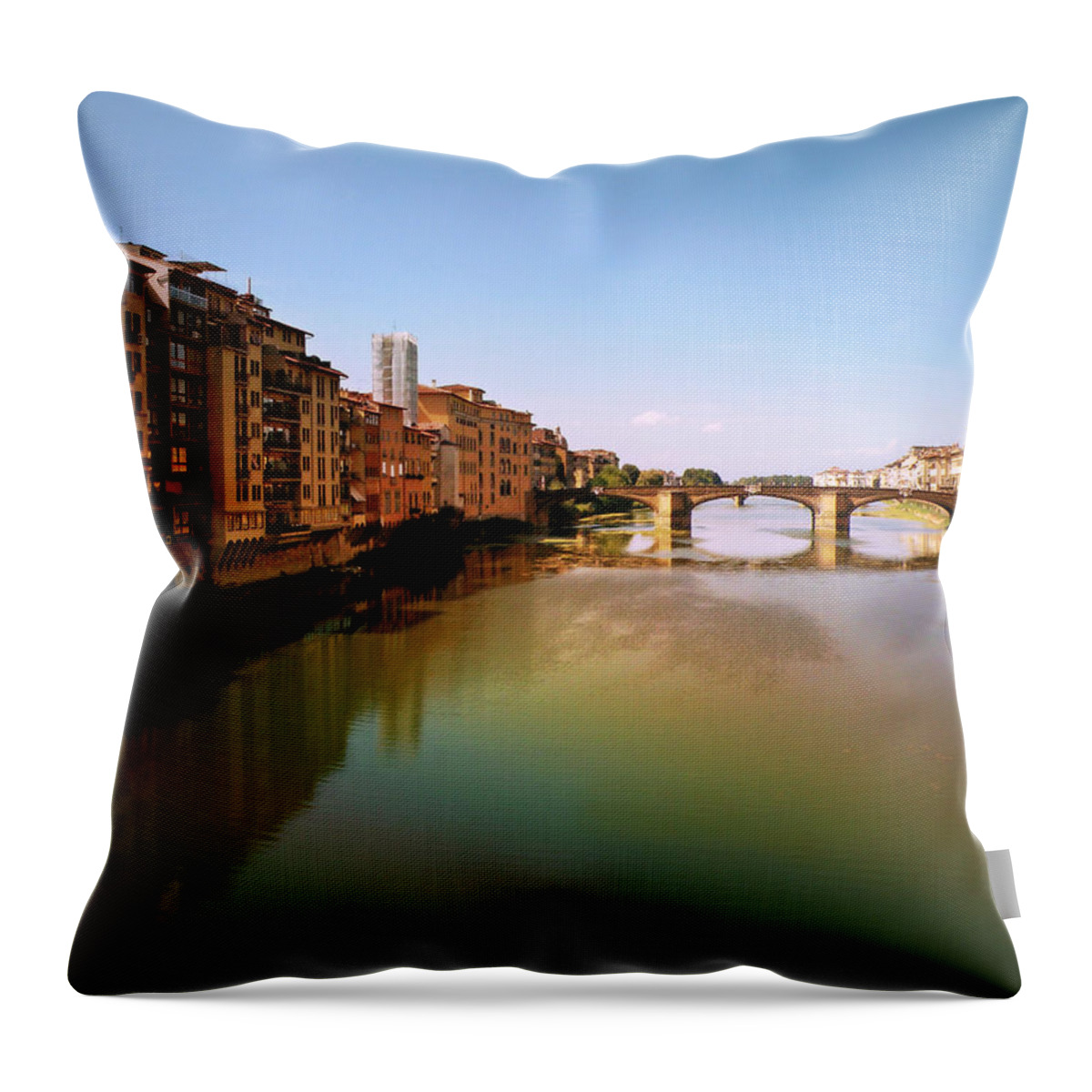 Fiume Di Sogni Throw Pillow featuring the photograph Fiume di Sogni by Micki Findlay