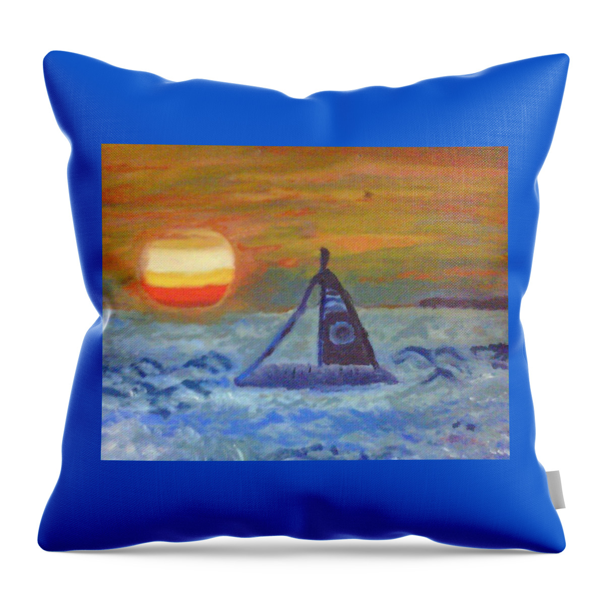 Florida Throw Pillow featuring the painting Florida Key Sunset by Suzanne Berthier