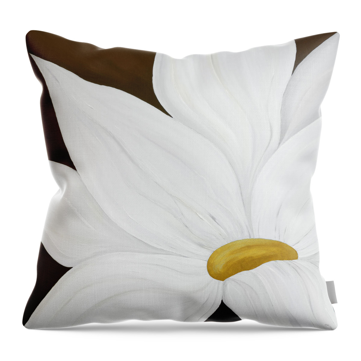 Flower Throw Pillow featuring the painting My Flower by Tamara Nelson