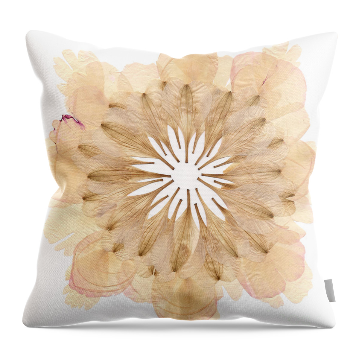 Flower Throw Pillow featuring the mixed media Flower Mandala 2 by Michelle Bien