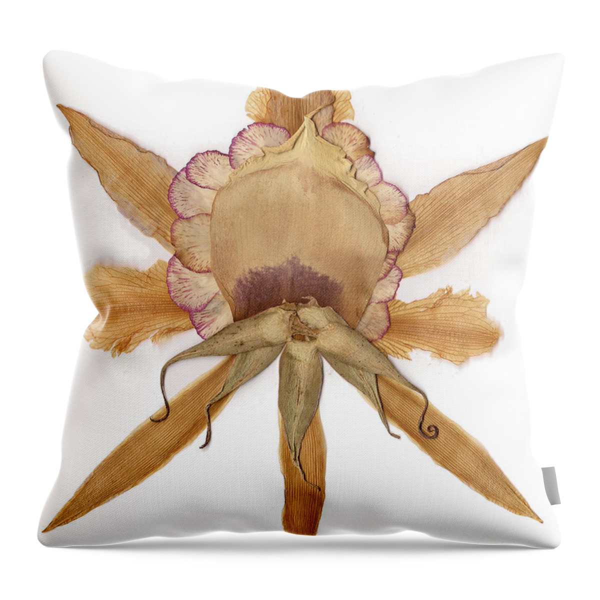 Flower Throw Pillow featuring the mixed media Flower Mandala 6 by Michelle Bien