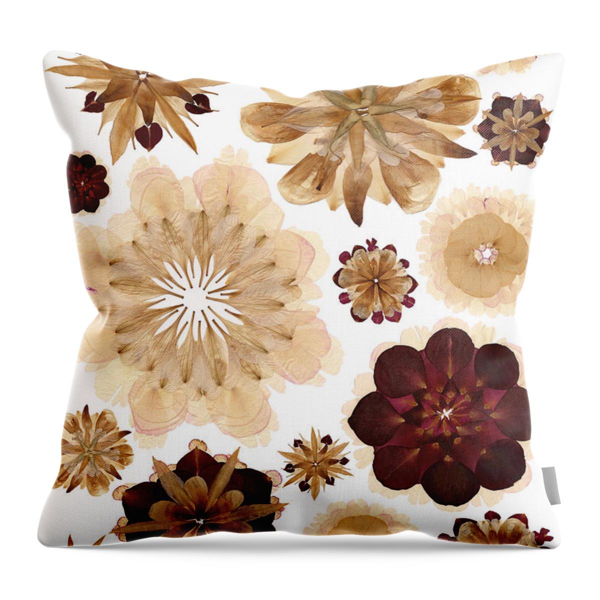 Flower Throw Pillow featuring the photograph Flower Petal Composition 3 by Michelle Bien