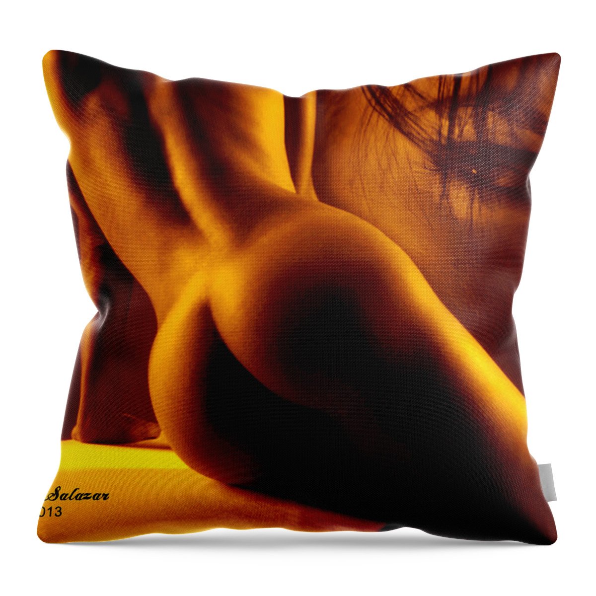 Art Throw Pillow featuring the digital art For your eyes only by Rafael Salazar