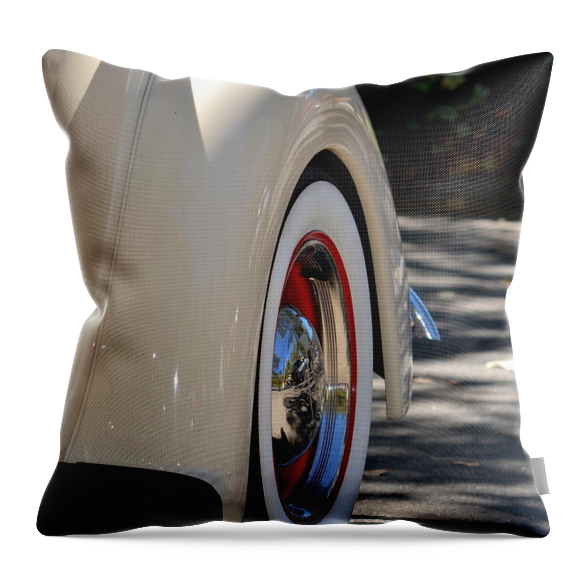  Throw Pillow featuring the photograph Ford Fender by Dean Ferreira
