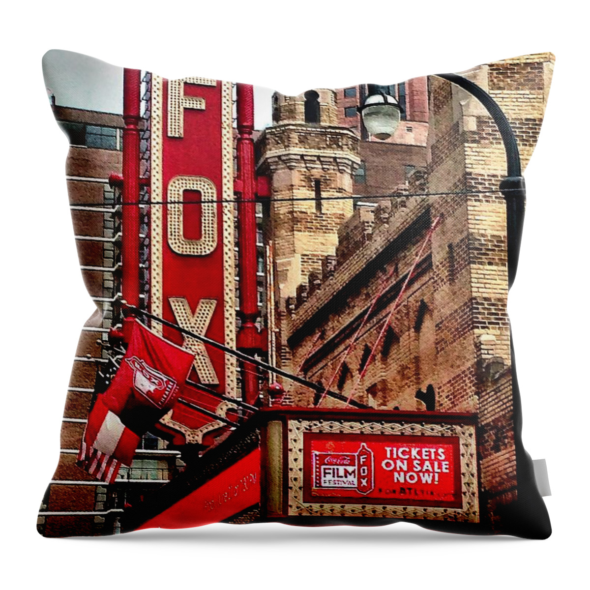Fox Theater Throw Pillow featuring the photograph Fox Theater - Atlanta by Robert L Jackson
