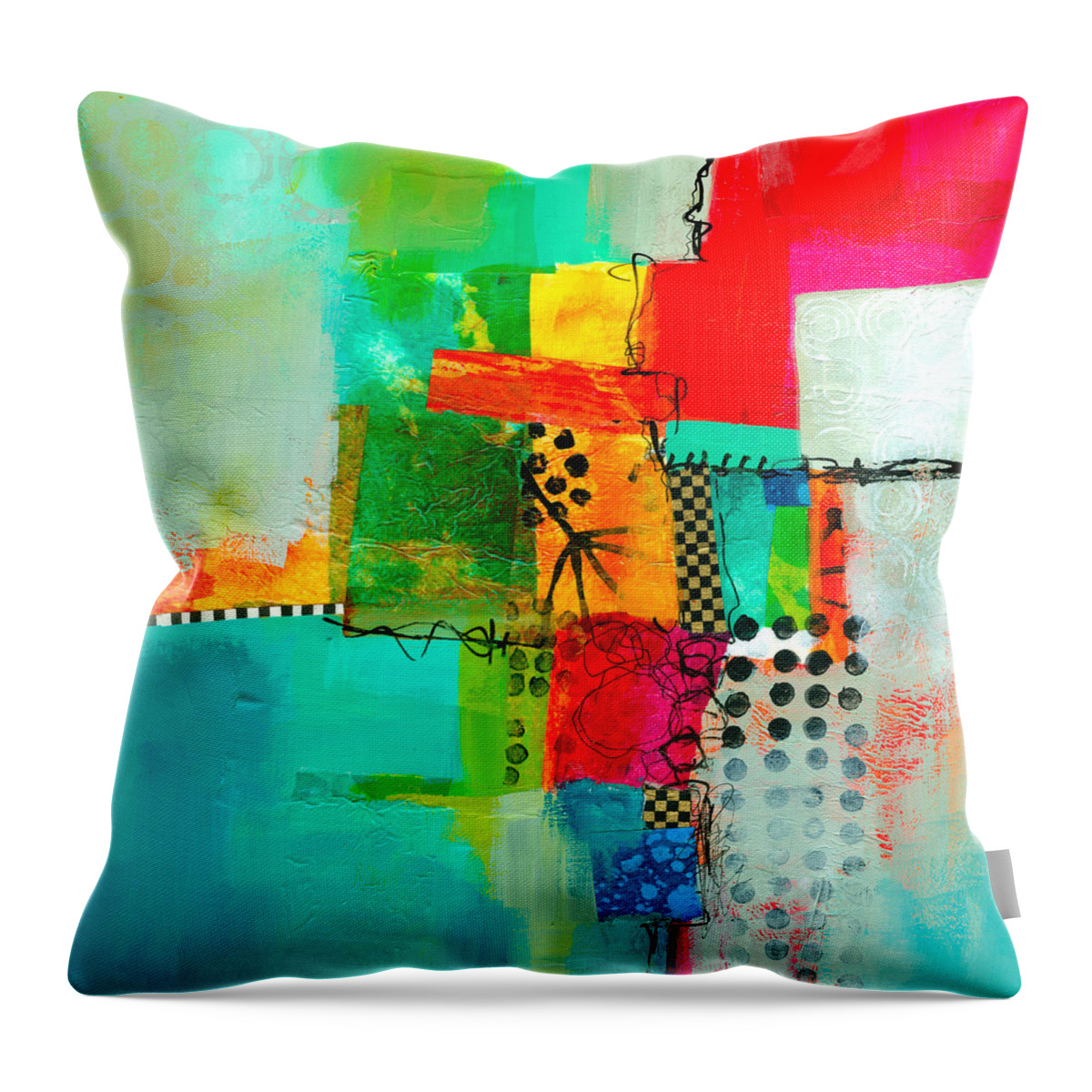 Fresh Paint Throw Pillow featuring the painting Fresh Paint #5 by Jane Davies