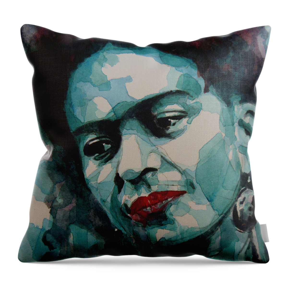 Frida Throw Pillow featuring the painting Frida Kahlo by Paul Lovering