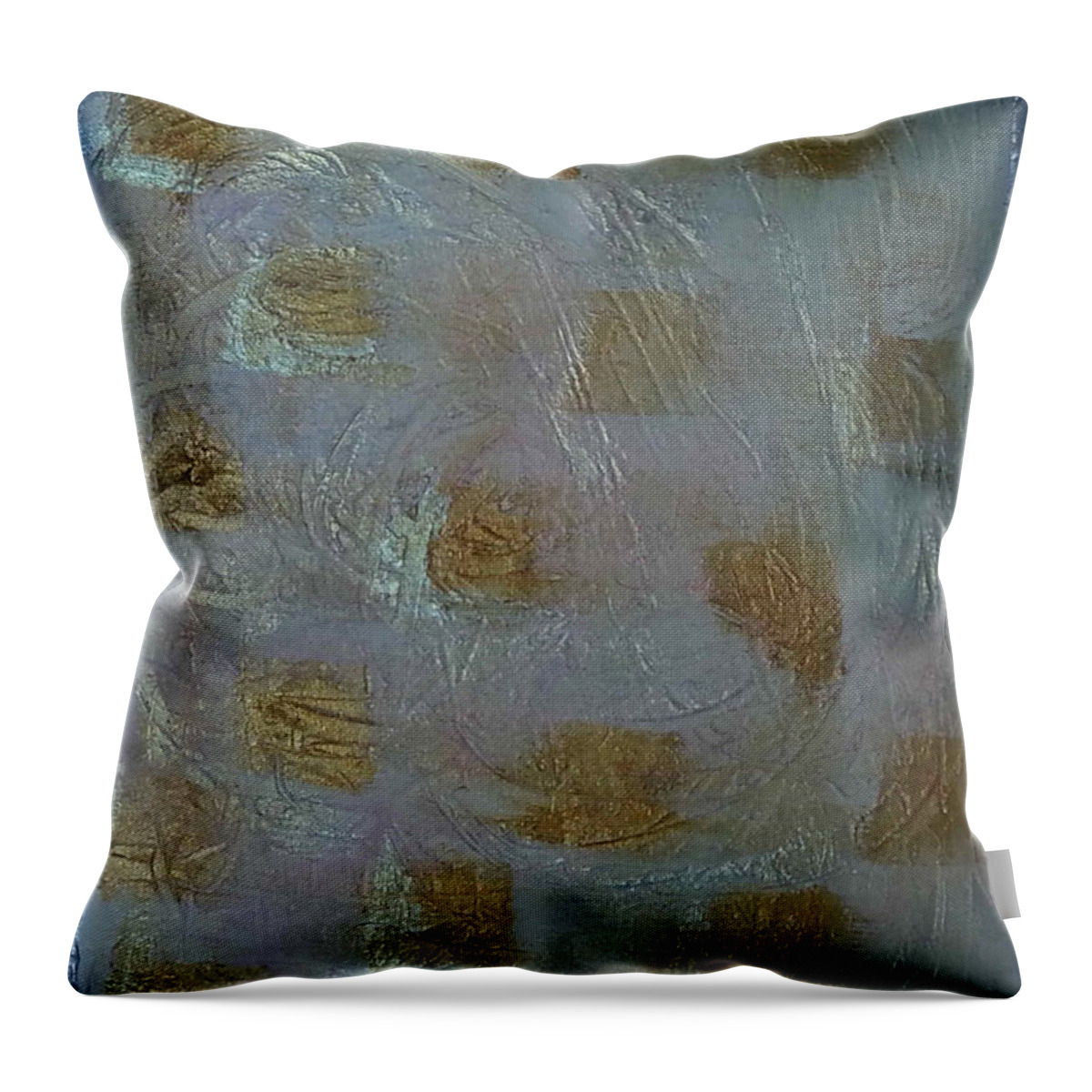Abstract Painting Throw Pillow featuring the painting G6 - shiny by KUNST MIT HERZ Art with heart