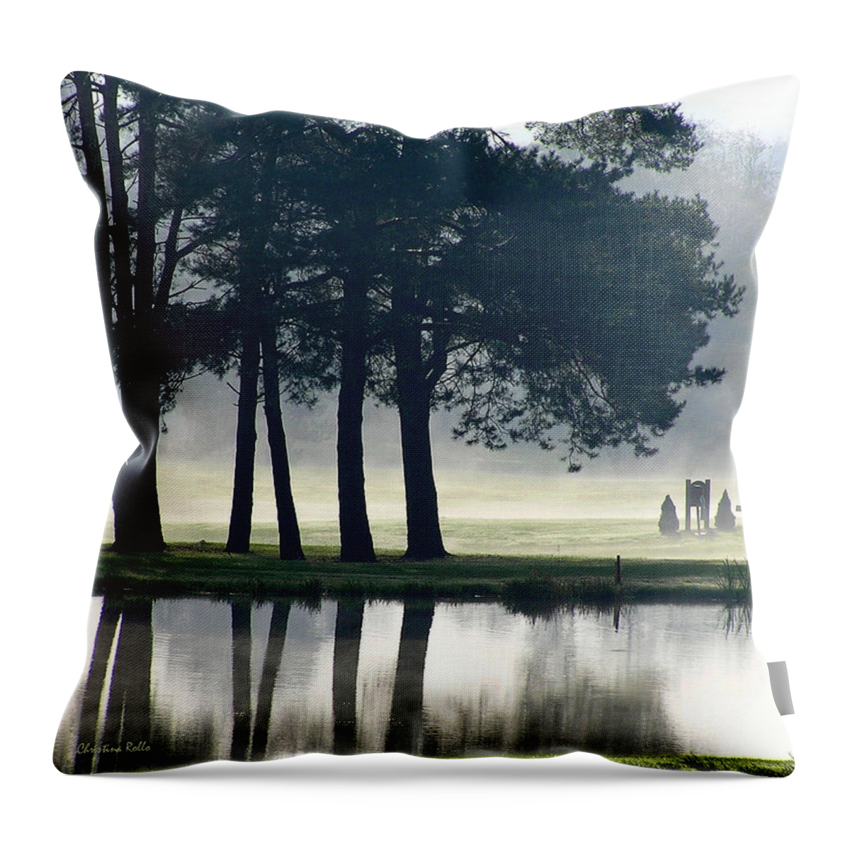 Golf Course Throw Pillow featuring the photograph Genegantslet Golf Club by Christina Rollo