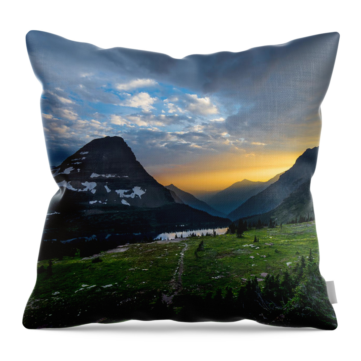 Glacier Throw Pillow featuring the photograph Glacier National Park 3 by Larry Marshall