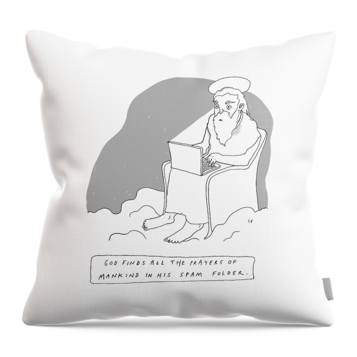 God Sits In A Throne In Heaven Throw Pillow