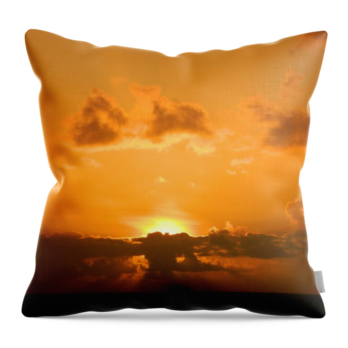 Sunset Throw Pillow featuring the photograph Golden Sunset by Gallery Of Hope 