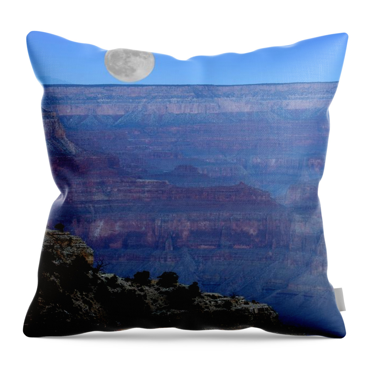 Good Night Moon Throw Pillow featuring the photograph Good Night Moon by Patrick Witz