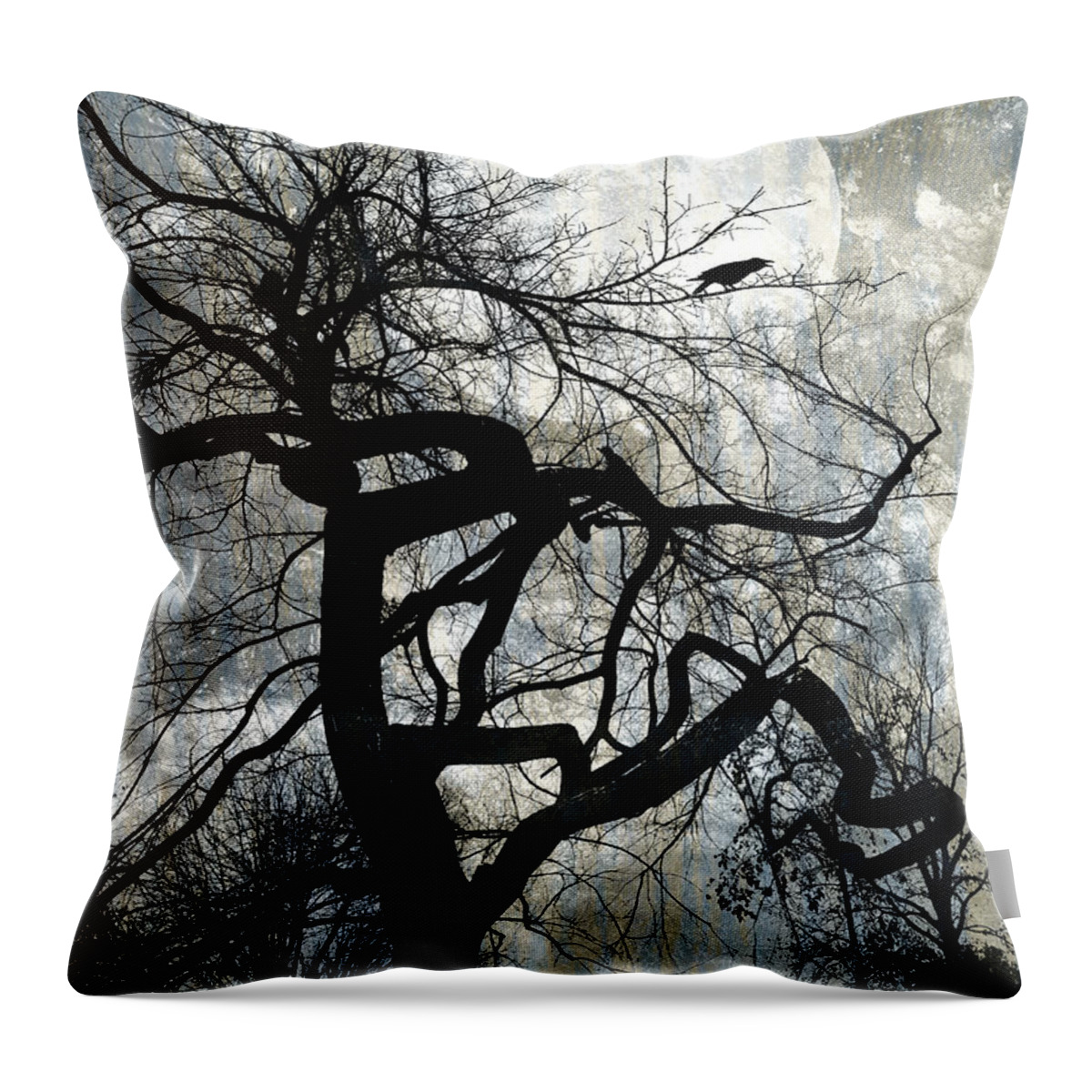 Gothic Moon Throw Pillow by Ann Powell - Pixels