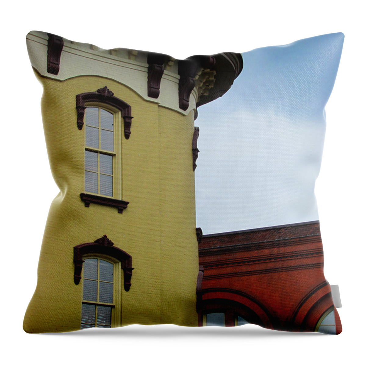 Grand Rapids Throw Pillow featuring the photograph Grand Rapids Downtown Architecture by David T Wilkinson