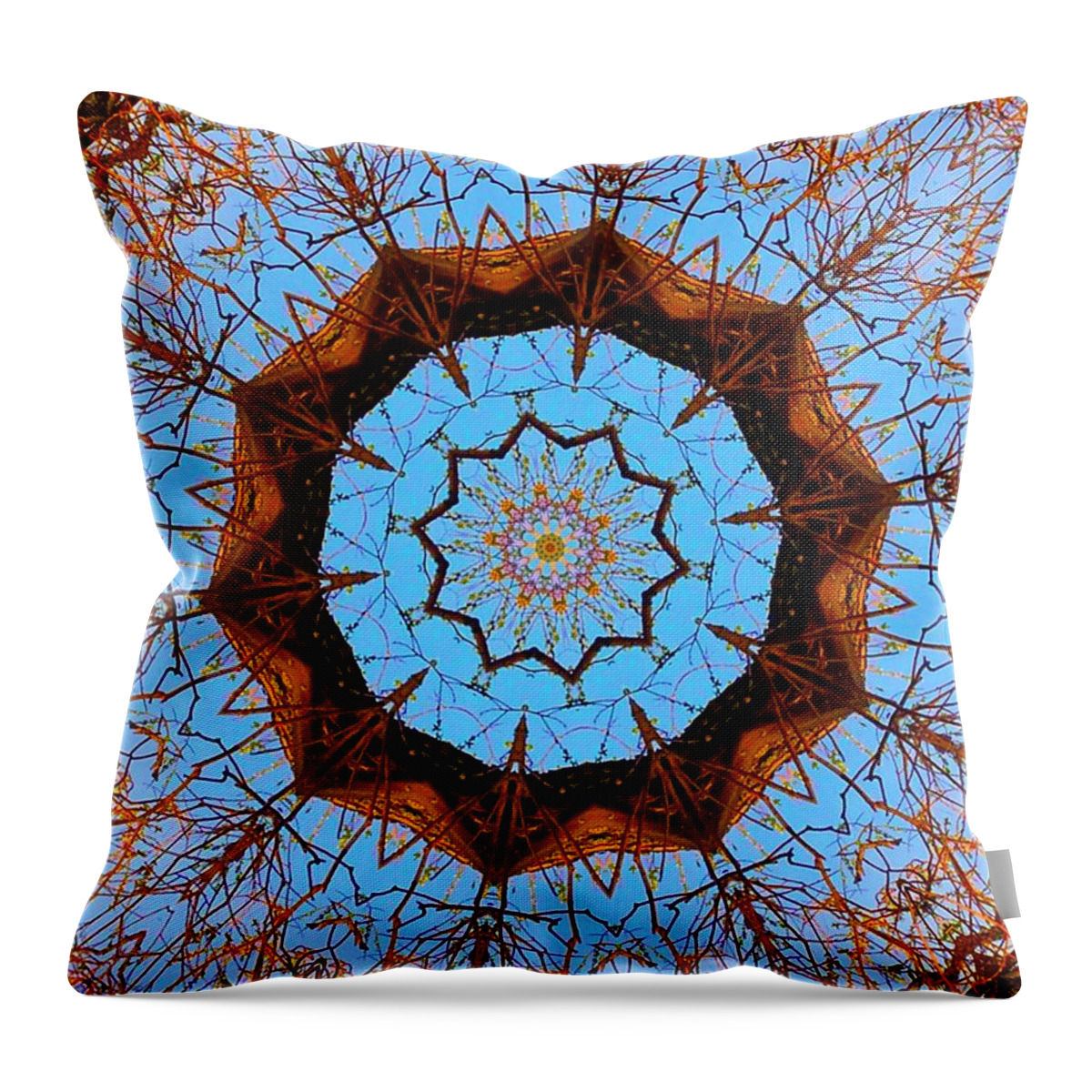 Abstract Throw Pillow featuring the photograph Guardian of the Forest by Gigi Dequanne