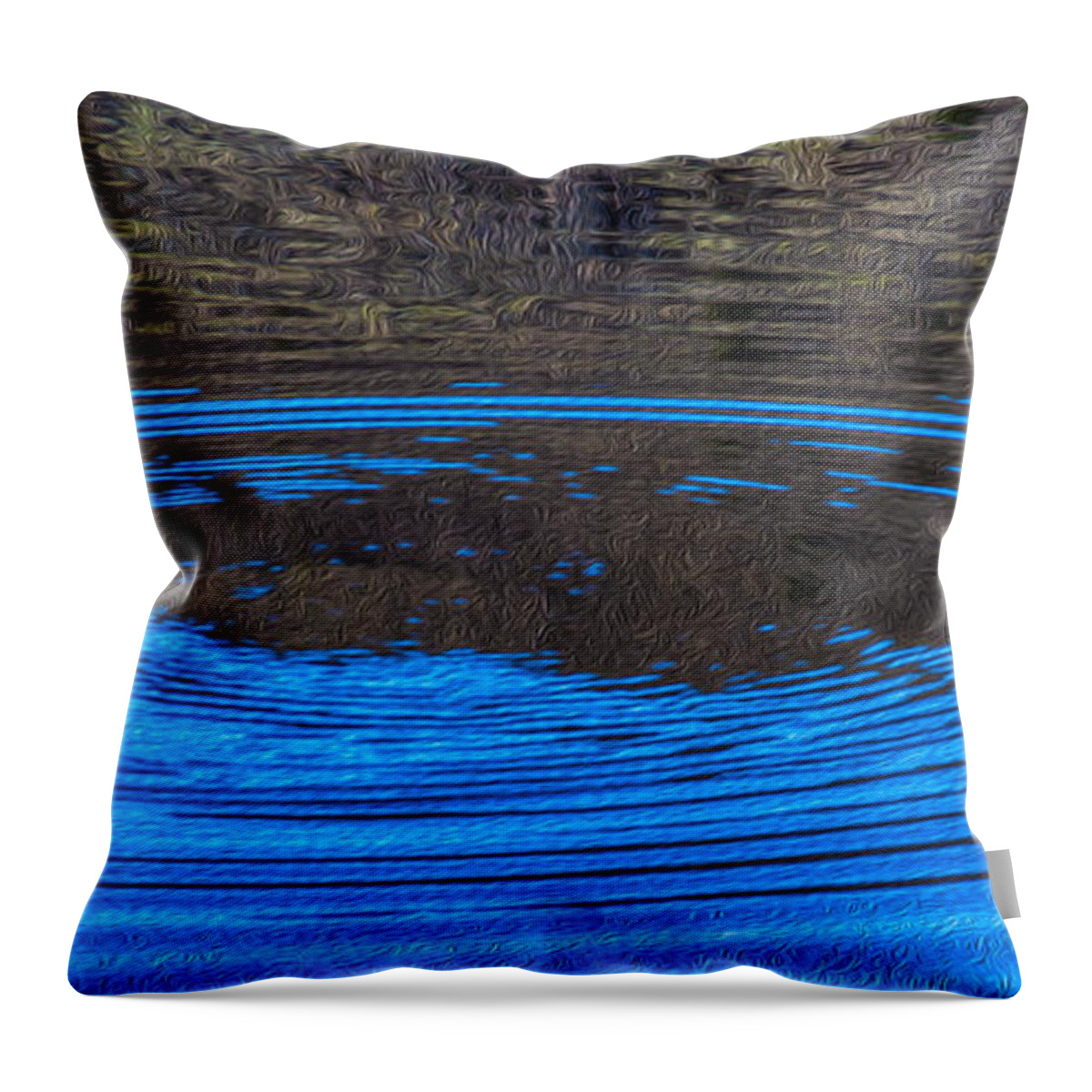 Ripple Throw Pillow featuring the painting Handy Ripples by Omaste Witkowski