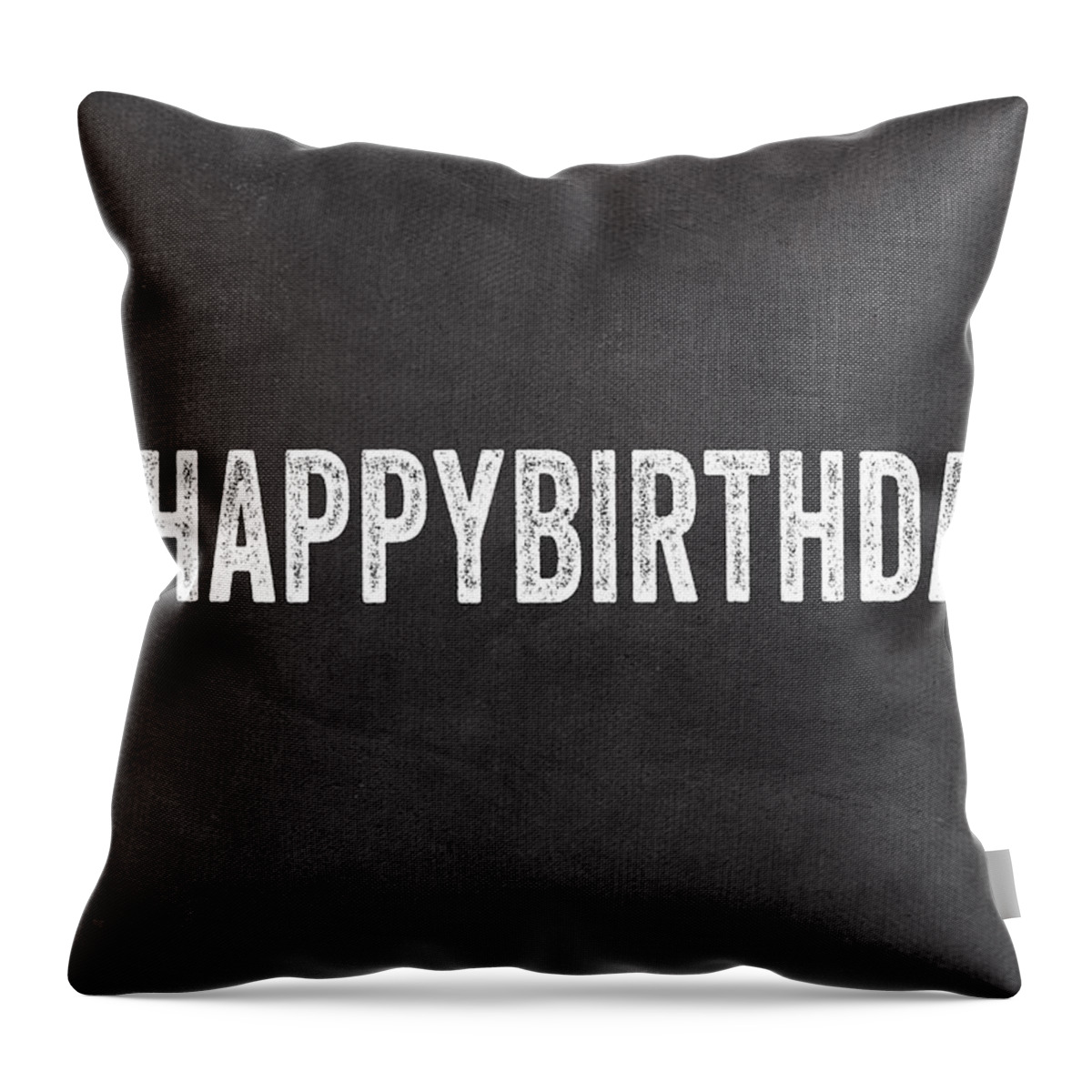 #faaAdWordsBest Throw Pillow featuring the mixed media Happy Birthday Card- Greeting Card by Linda Woods