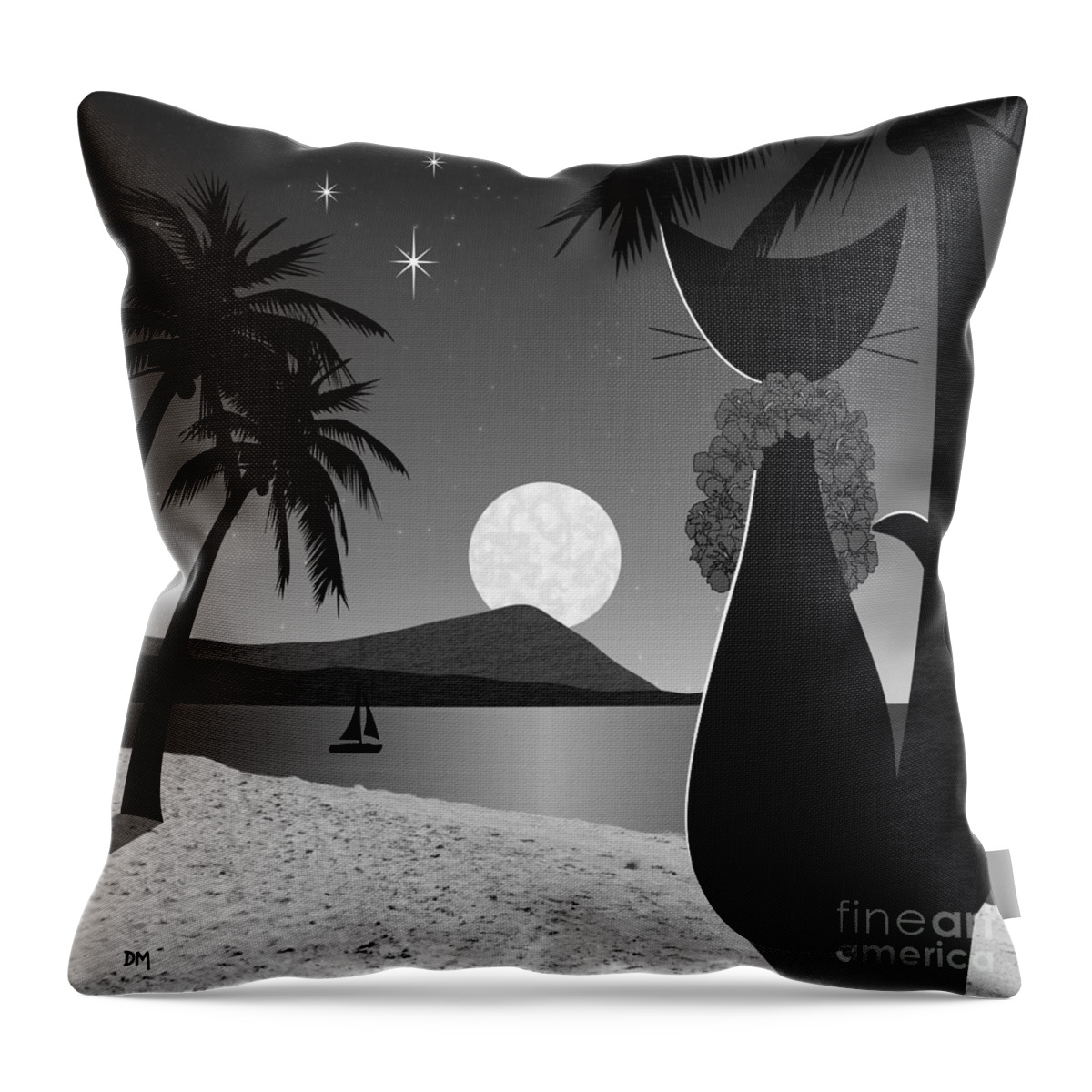 Hawaii Throw Pillow featuring the digital art Hawaii by Donna Mibus