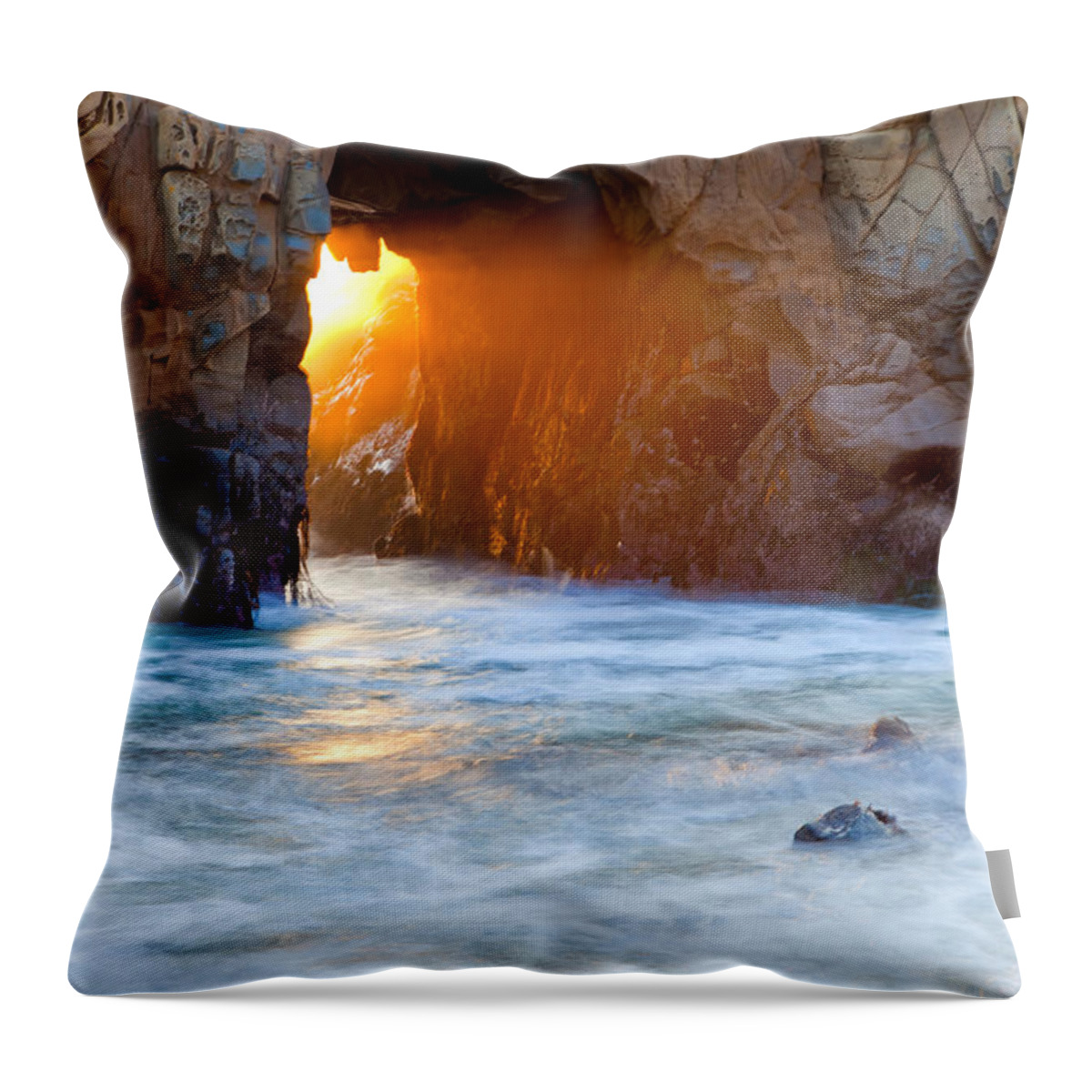 Landscape Throw Pillow featuring the photograph Head Light by Jonathan Nguyen