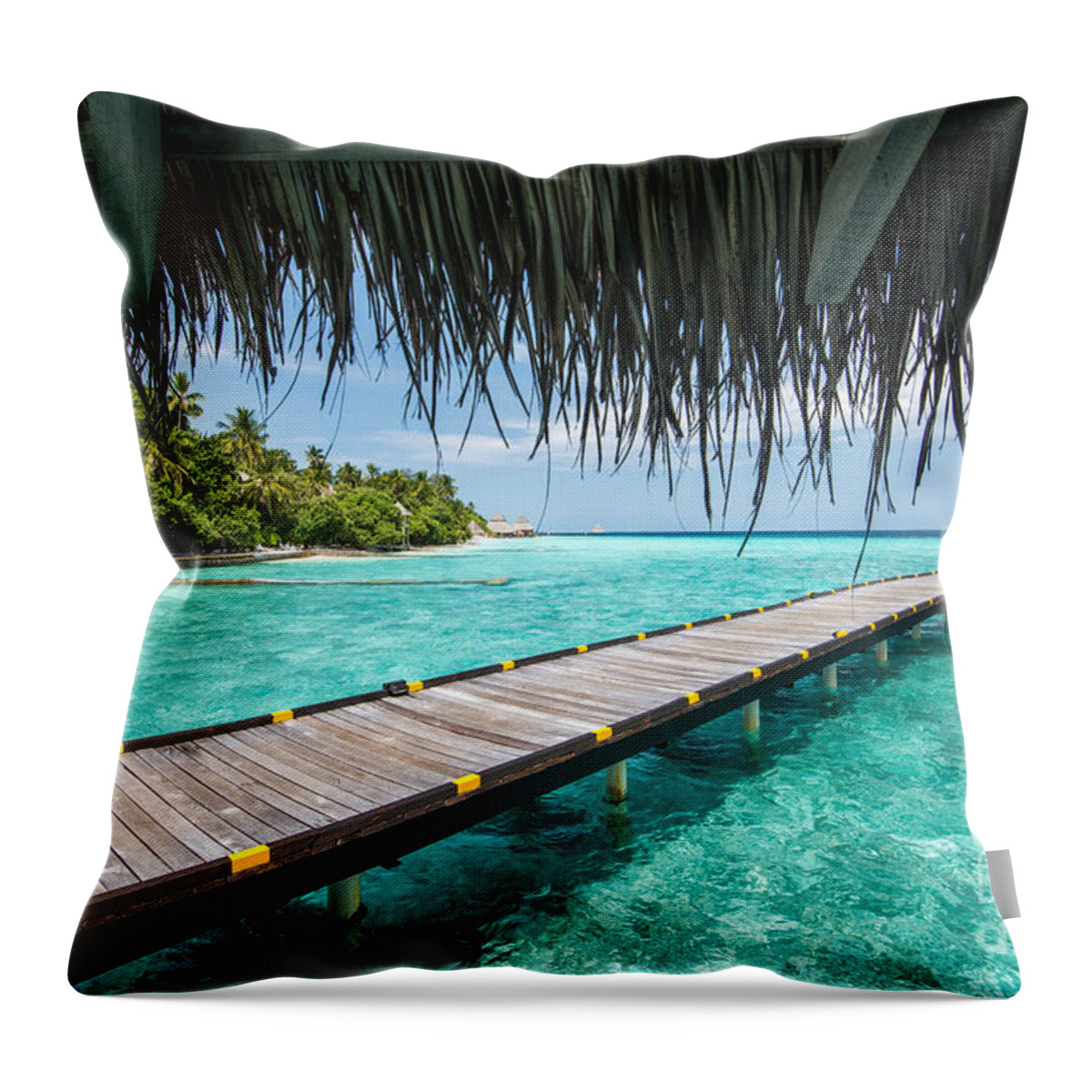 Boardwalk Throw Pillow featuring the photograph Heavenly View by Hannes Cmarits