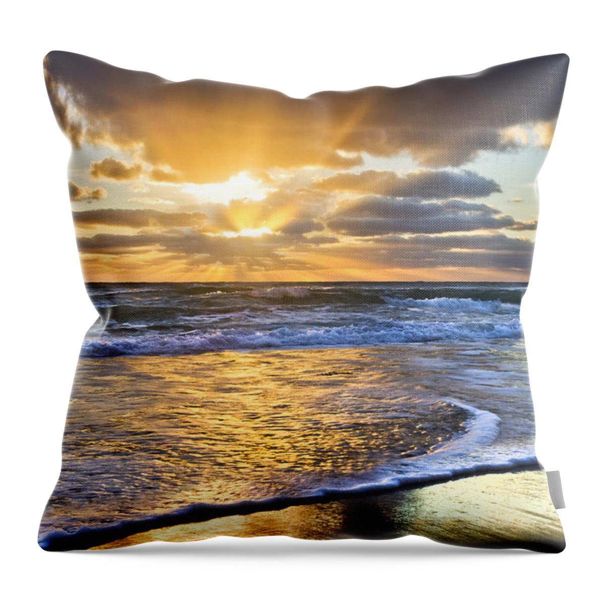 Clouds Throw Pillow featuring the photograph Heaven's Skylight by Debra and Dave Vanderlaan