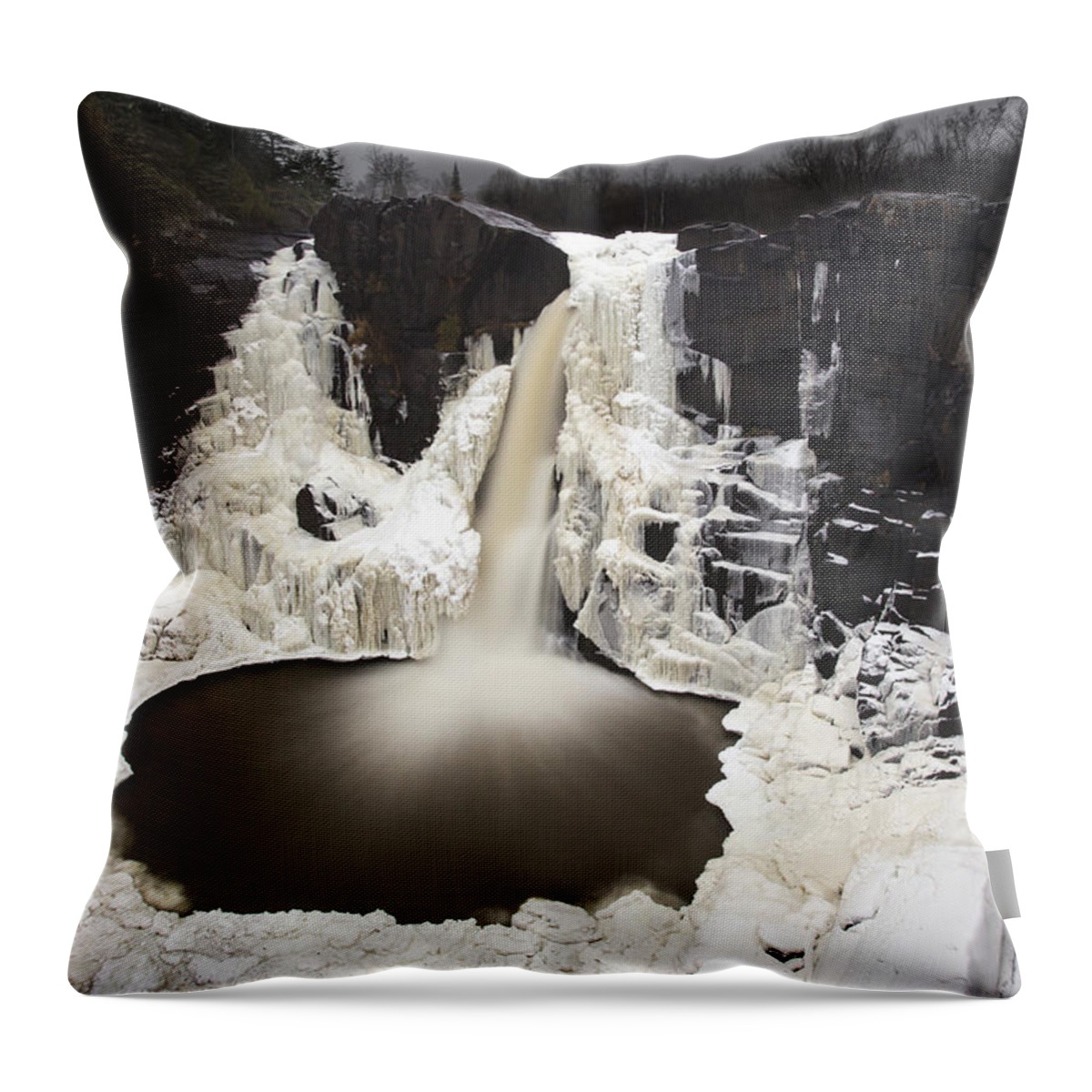 Autumn Throw Pillow featuring the photograph High Falls by Jakub Sisak