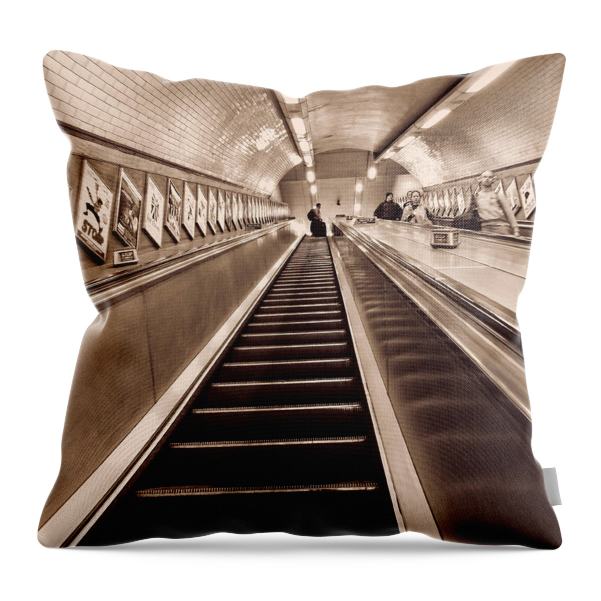 Escalators Throw Pillow featuring the photograph Higher Perspective by Nicky Jameson