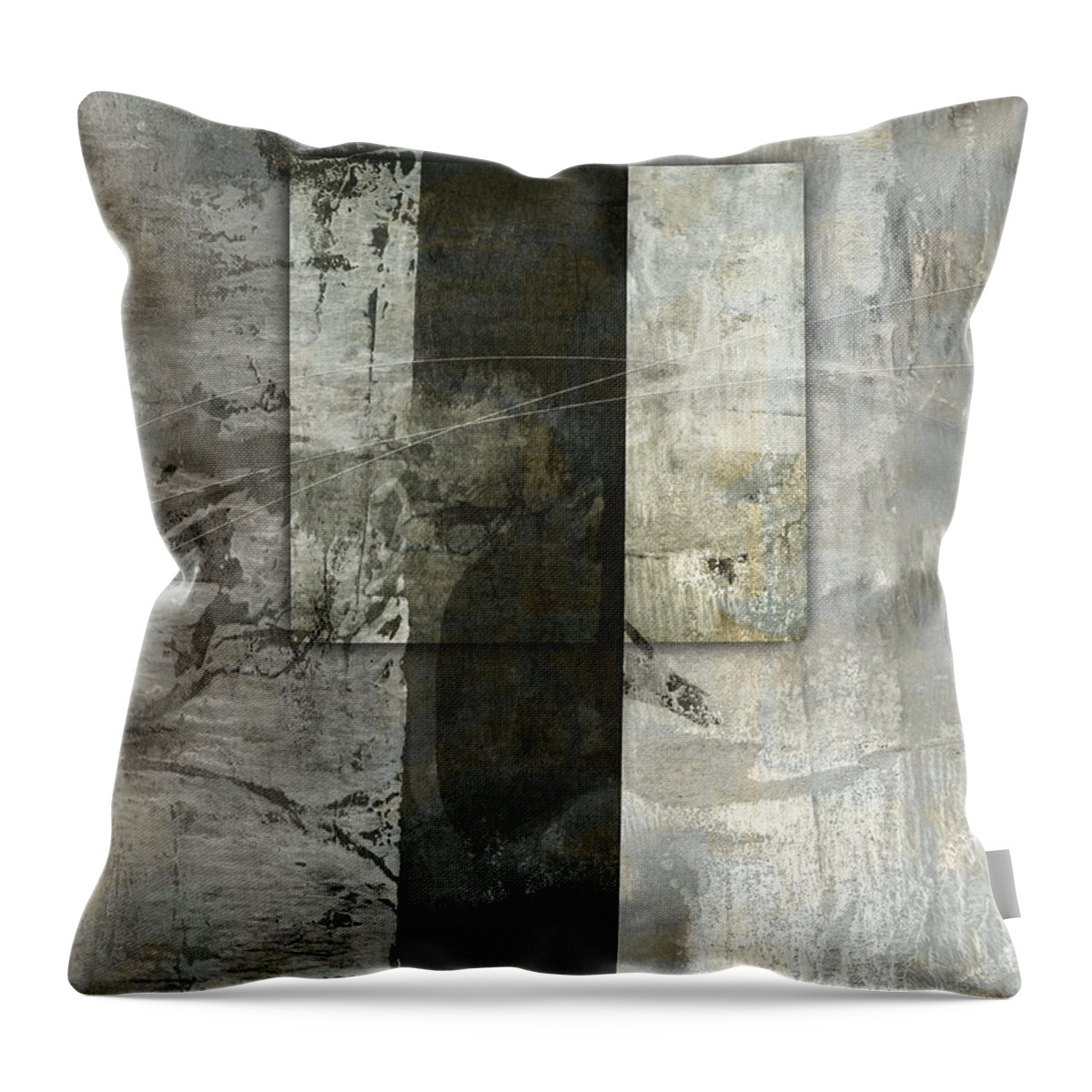 Abstract Throw Pillow featuring the photograph Holding It In by Carol Leigh