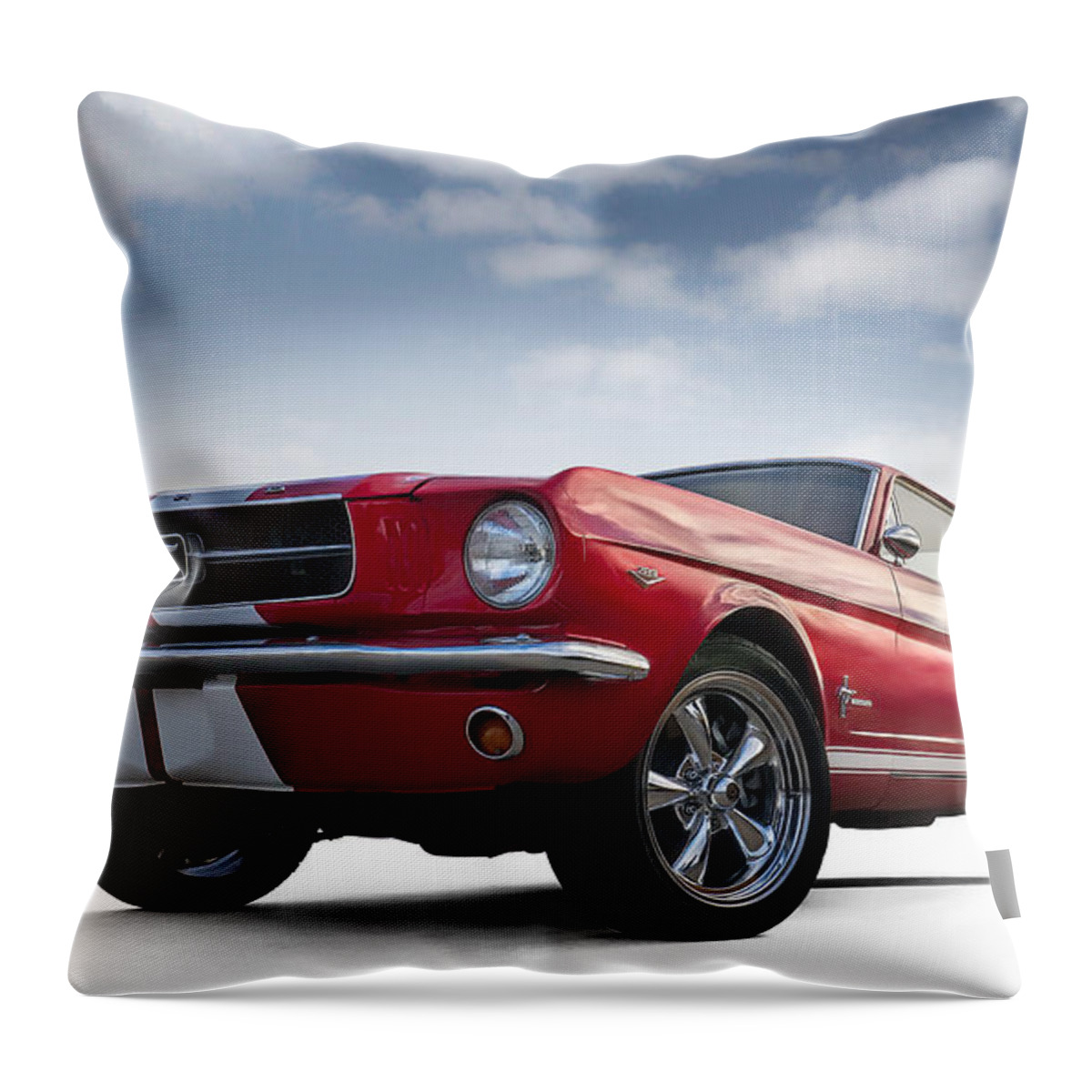 Mustang Throw Pillow featuring the digital art Just Horsin' Around by Douglas Pittman