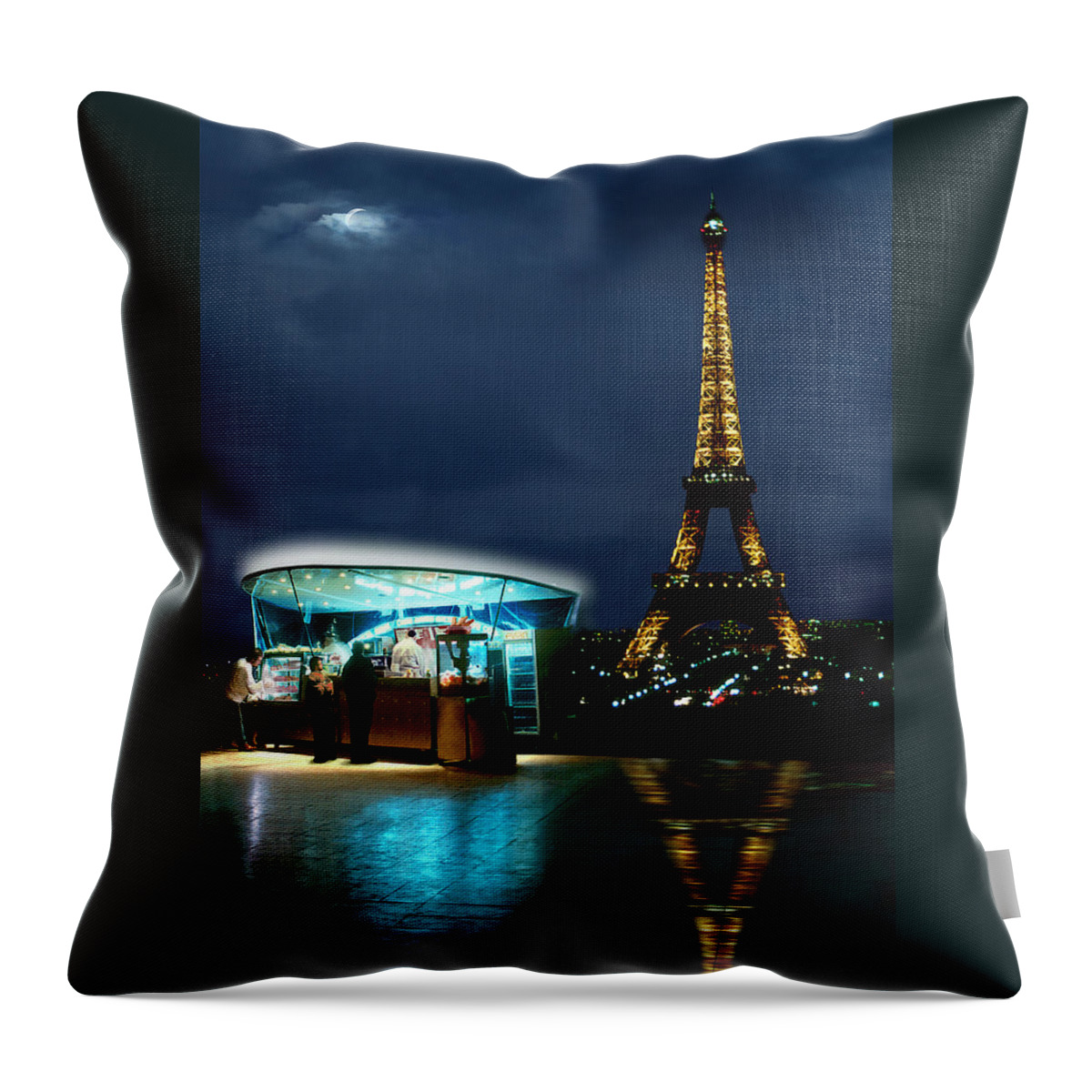 Paris Throw Pillow featuring the photograph Hot Dog in Paris by Mike McGlothlen