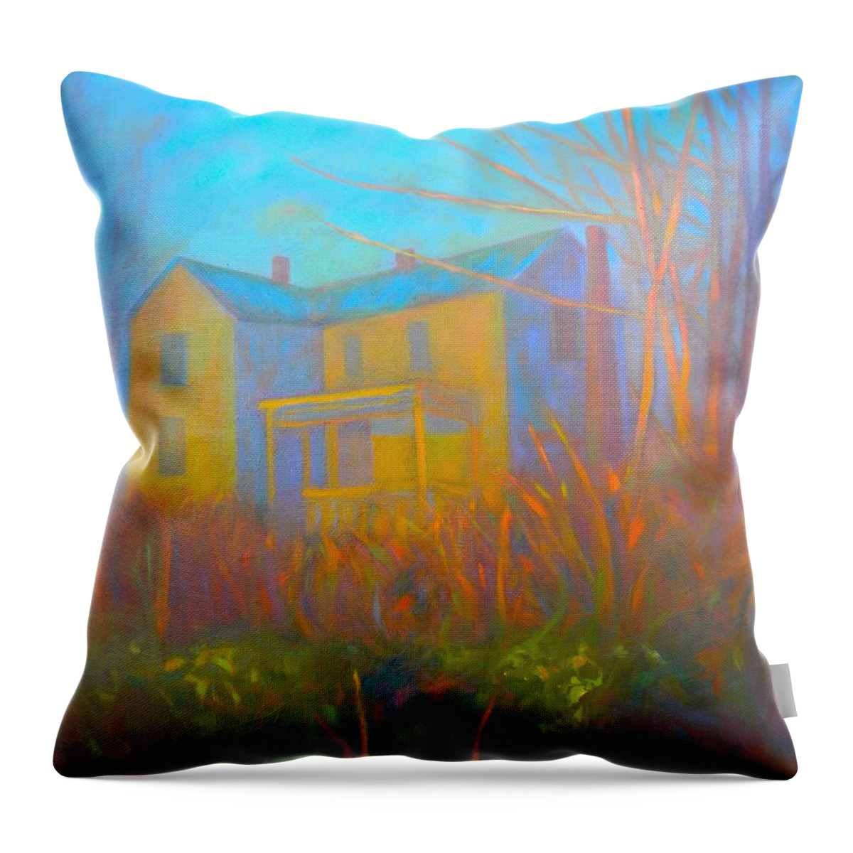 Blacksburg Paintings Throw Pillow featuring the painting House in Blacksburg by Kendall Kessler