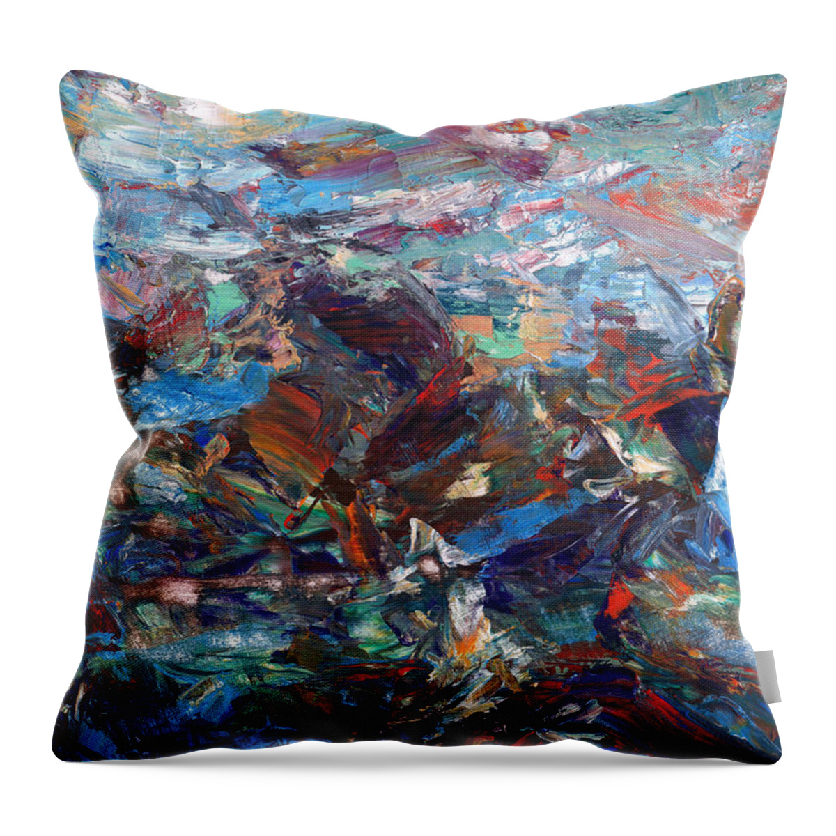 Hurricane Throw Pillow featuring the painting Hurricane by James W Johnson