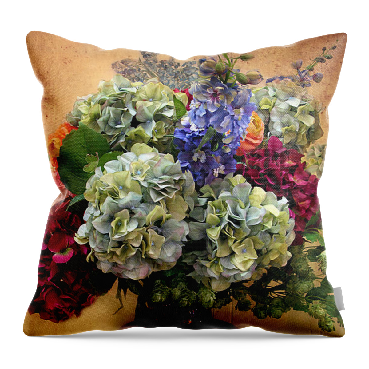 Flowers Throw Pillow featuring the photograph Hydrangea Still Life by Jessica Jenney