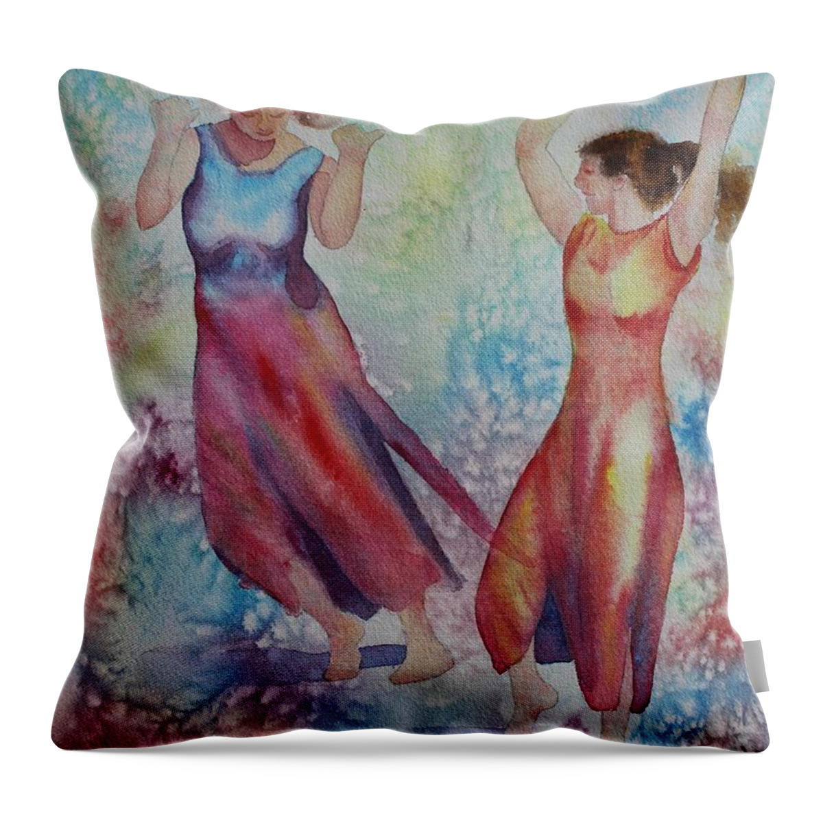 Dance Throw Pillow featuring the painting I Hope You Dance by Ruth Kamenev