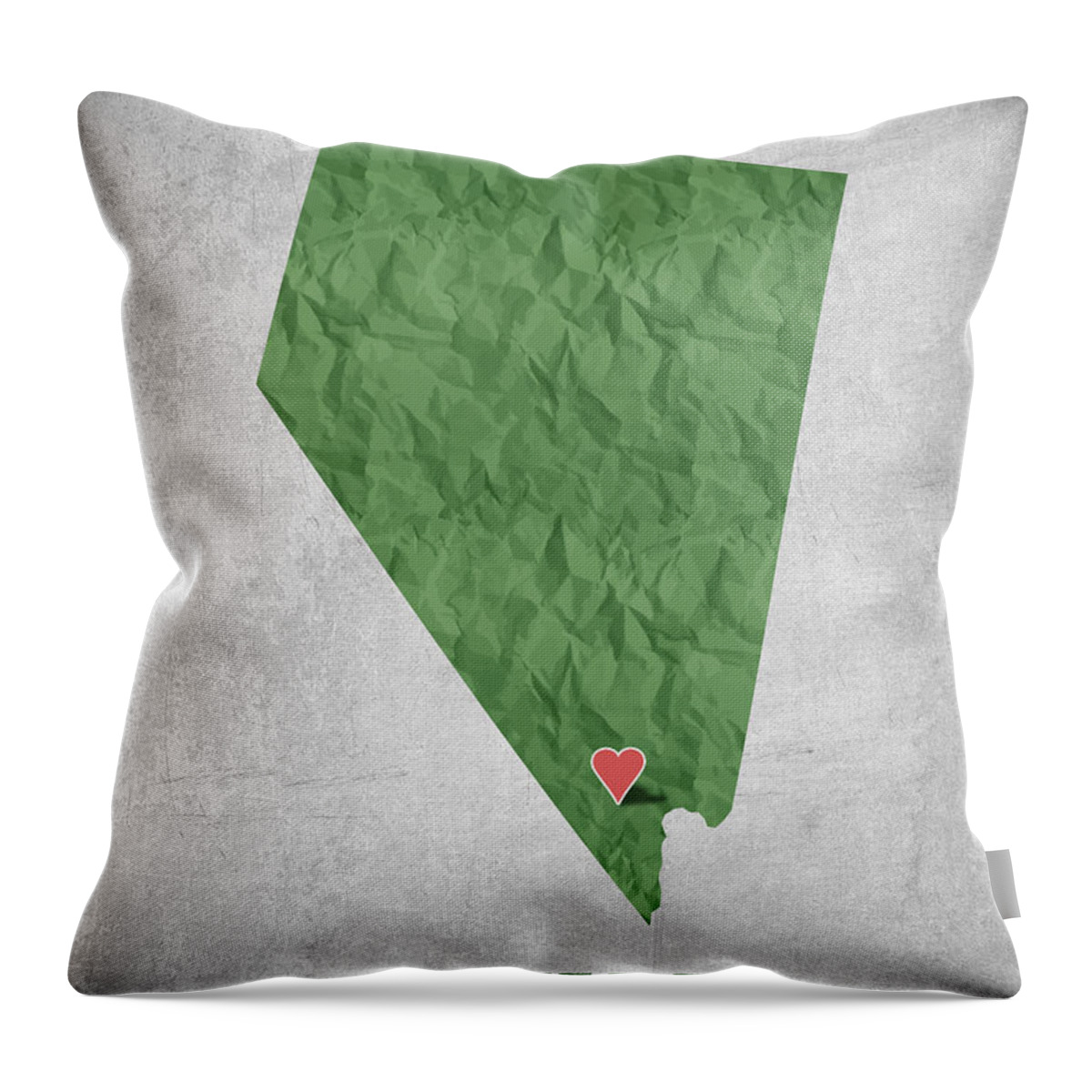 I love Las Vegas Nevada - Green Throw Pillow by Aged Pixel - Pixels
