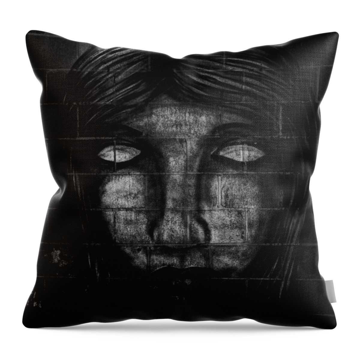 Scary Face Throw Pillow featuring the photograph I see you by Jonathan Davison